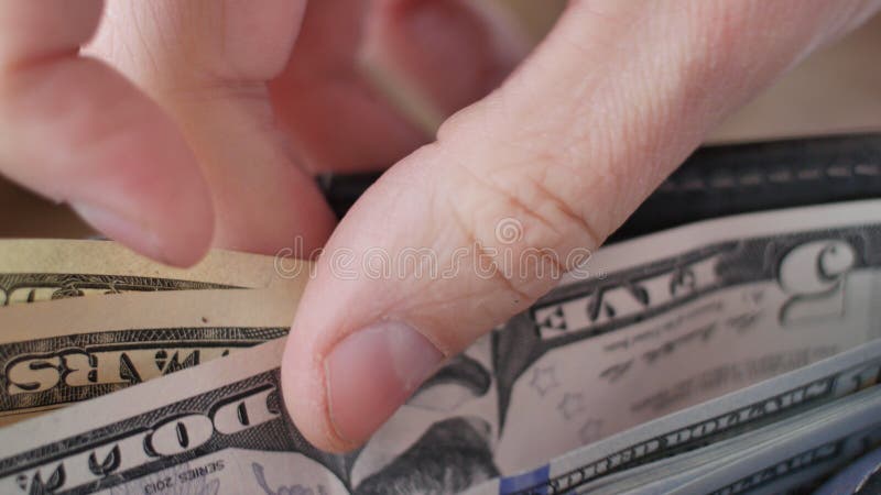 有里面美元的钱包 免版税库存照片